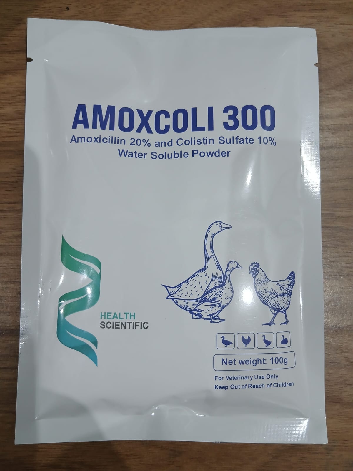 Amoxcoli 300 — Amoxicilina 20% + Colistina 10%